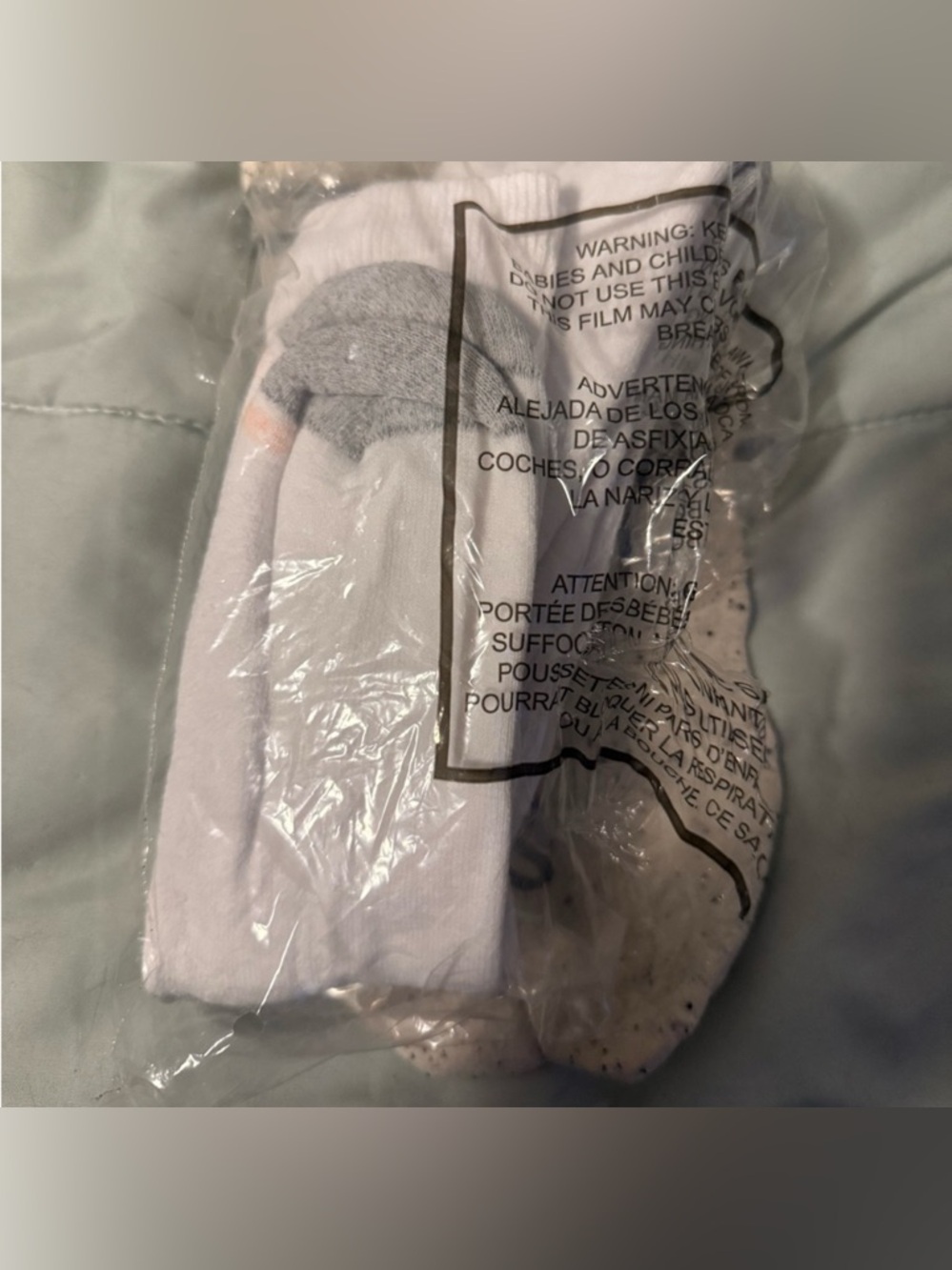 White and Gray Socks